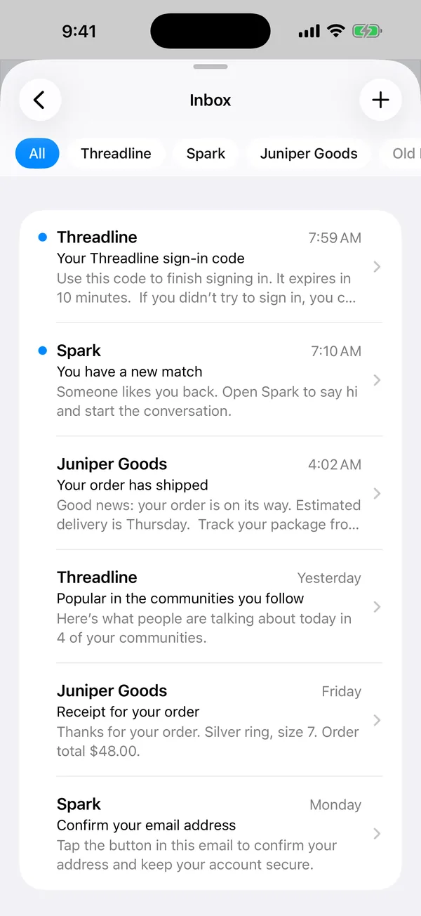 The Blank inbox